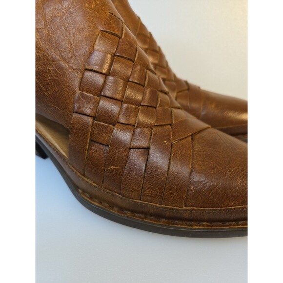 Born Paya Woven Leather Slip On Mule Clog Shoe in British Tan Women's Size 9 - Picture 12 of 12